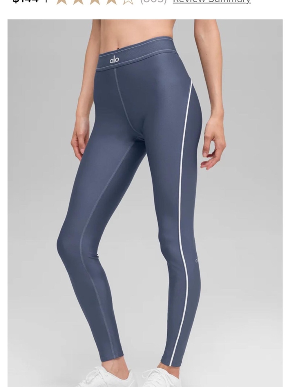 Size M: Airlift High-Waist Suit Up Legging -Bluestone/White. New with tags